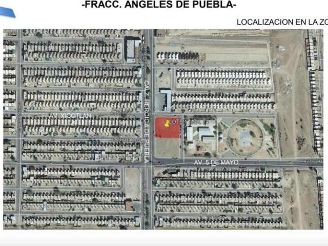 Terreno Comercial de 1,665 m? en Venta en Fracc. Angeles de Puebla