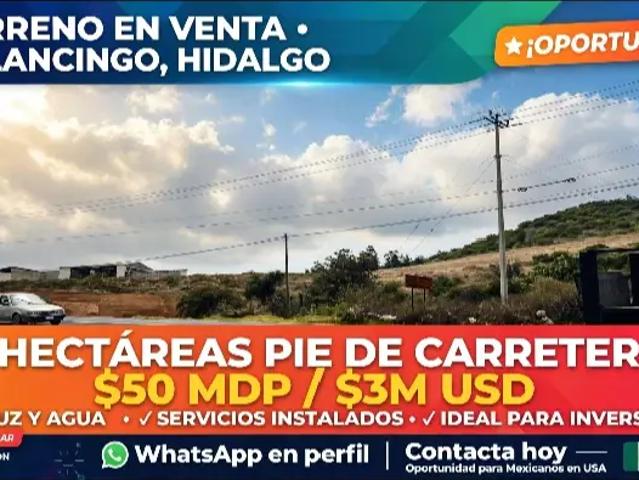 Terreno Comercial en Venta en Carretera Federal México Tuxpan, Tulancingo de Bravo