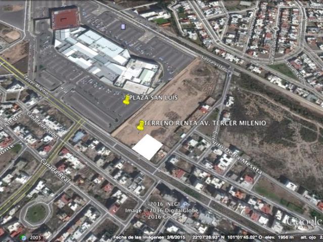 TERRENO COMERCIAL EN RENTA A UN COSTADO DE PLAZA SAN LUIS