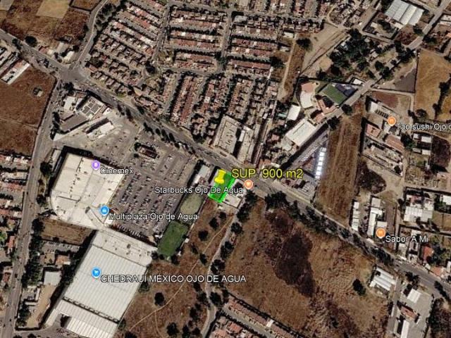 TERRENO COMERCIAL EN RENTA BOULEVARD OJO DE AGUA TECAMAC, EDO. MEX, SUP 900 m2