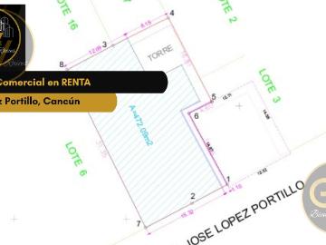 Terreno comercial en renta sobre Av. L?pez Portillo, Canc?n