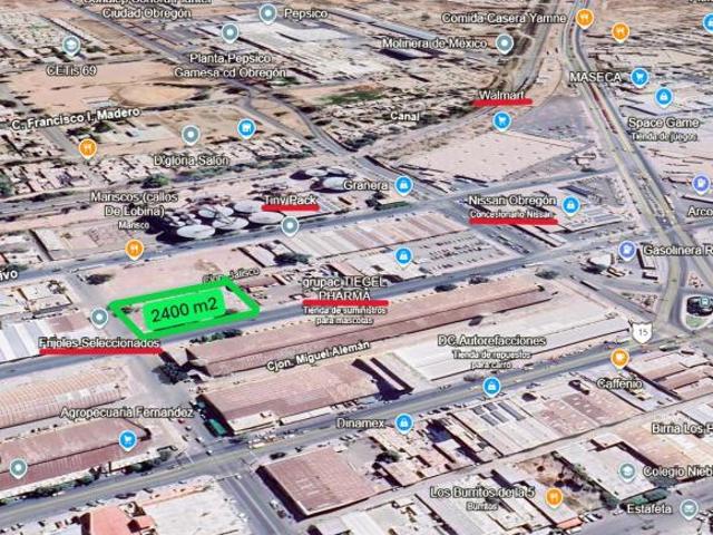 Terreno comercial industrial en venta en Ciudad Obregón, Sonora