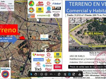 Terreno Comercial Mixto, Venta Renta, Oriente 2do Anillo Aguascalientes