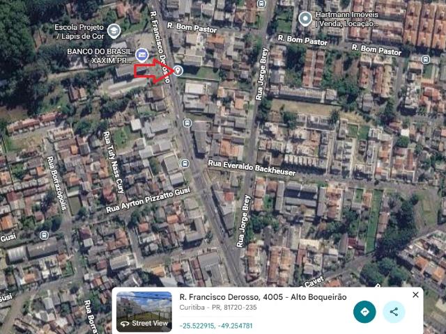 Terreno comercial para Locação em Curitiba/PR Alto Boqueirão