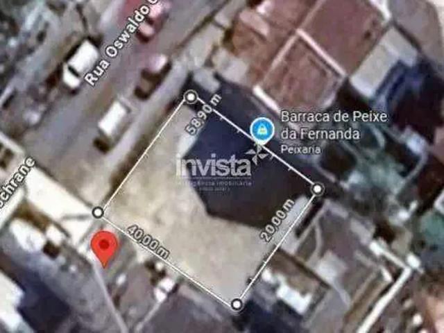 Terreno comercial para Locação em Santos/SP Embaré
