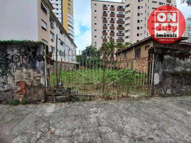 Terreno comercial para Locação em Santos/SP Pompéia