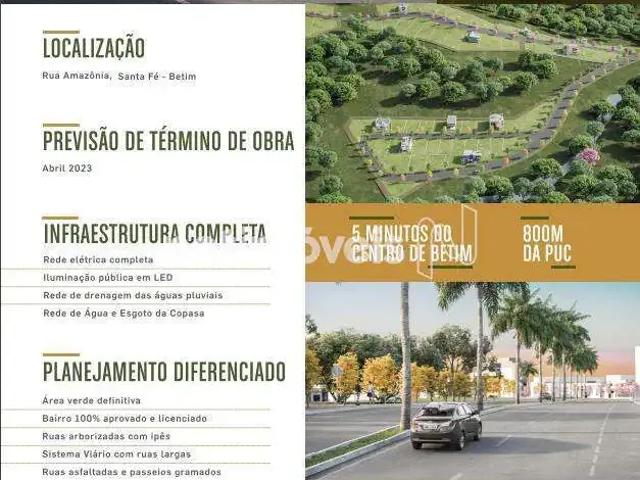 Terreno comercial para Venda em Betim/MG Santa Fé