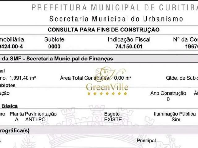 Terreno comercial para Venda em Curitiba/PR Boa Vista