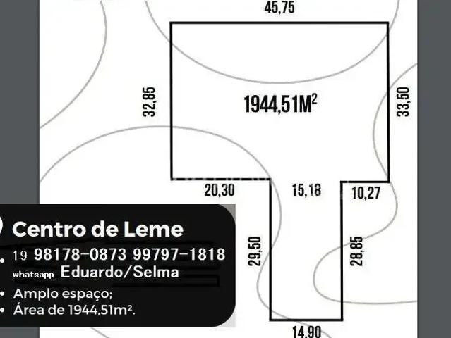 Terreno comercial para Venda em Leme/SP Centro