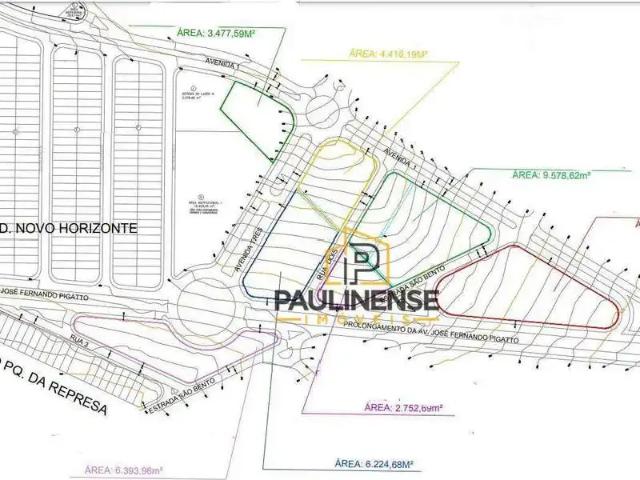 Terreno comercial para Venda em Paulínia/SP Parque da Represa