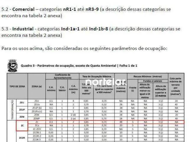 Terreno comercial para Venda em São Paulo/SP Lapa