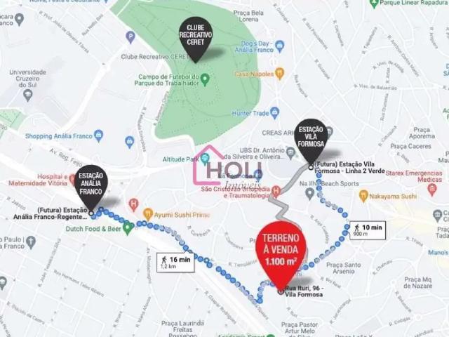 Terreno comercial para Venda em São Paulo/SP Vila Formosa