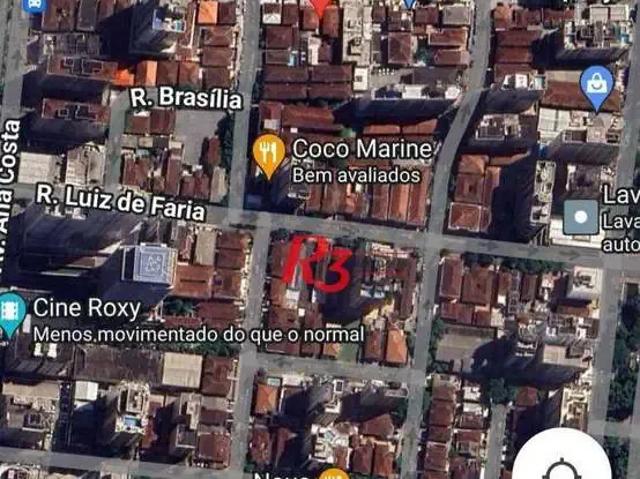 Terreno comercial para Venda em Santos/SP Gonzaga