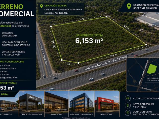 Terreno comercial Santa Rosa