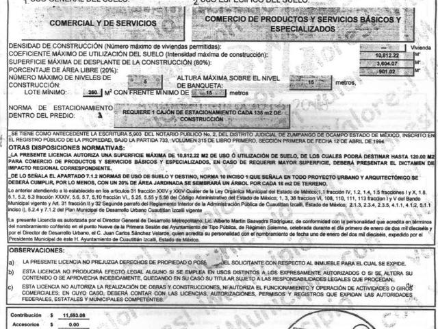 Terreno con uso comercial en venta a 10 min de perif?rico