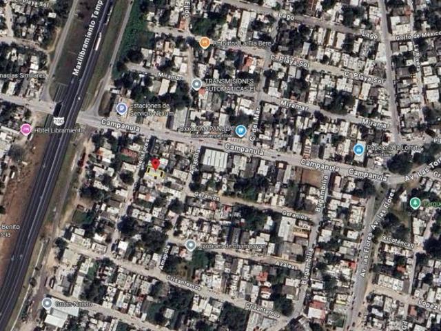 Terreno con construcción en Venta Col. Jardines de Champayan, Tampico, Tamaulipas