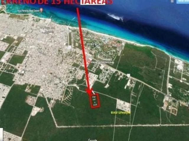 Terreno de 15 Hectáreas en Venta Uso Suelo Habitacional, en Playa del Carmen, Q. Roo
