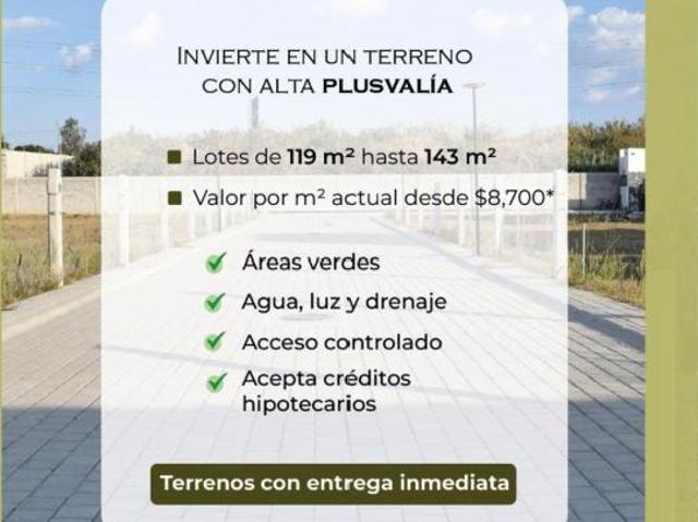 Terreno de 119 m2 en venta en Cuautlancingo
