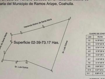 TERRENO DE 2.4 HECTAREAS EN PARQUE SANTA MARIA, RAMOS ARIZPE