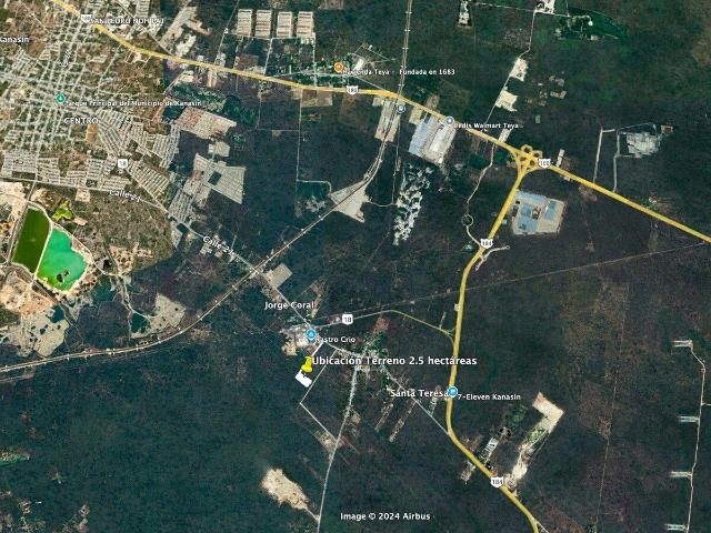 Terreno de 2.5 hectareas para uso industrial en Kanasin, M?rida