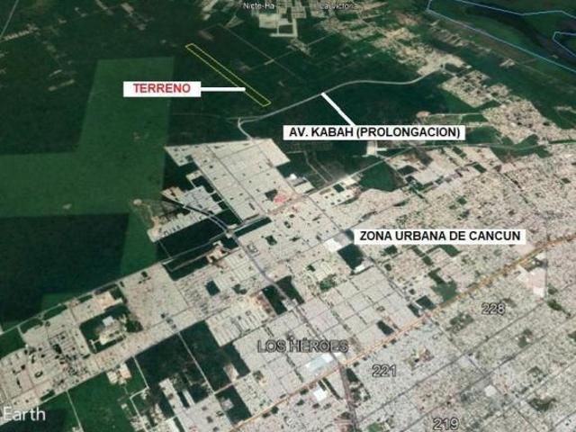 Terreno de 30 ha pegadas a la Zona Urbana de Cancún, Ideal para Desarrollar