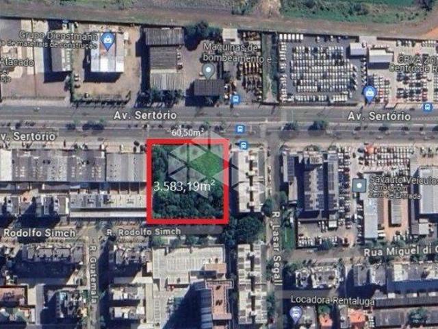 Terreno de 3.583,19m² na Av Sertorio Bairro Lindoia