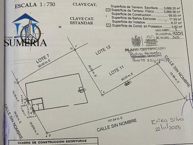 Terreno de 3,868m2 en VENTA