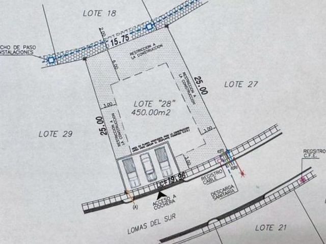Terreno de 450 m2 en venta, Plaza Rincón de las Lomas