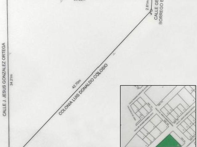Terreno de 539 m2 EN VENTA en el Fracc. Luis Donaldo Colosio en Zacatecas
