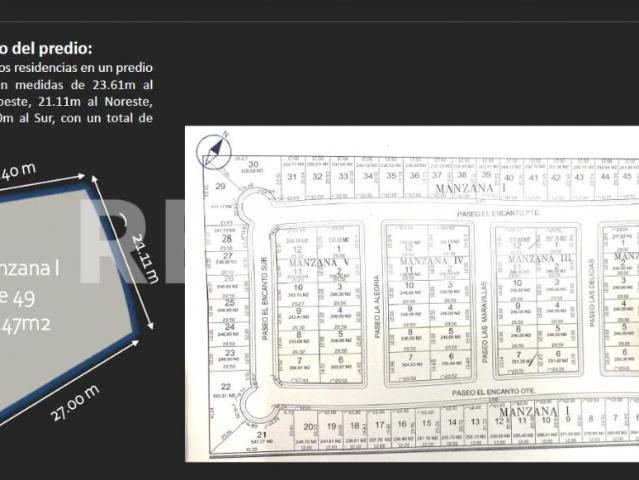 Terreno Residencial en Privada El Encanto Portal de Hierro 723 m2