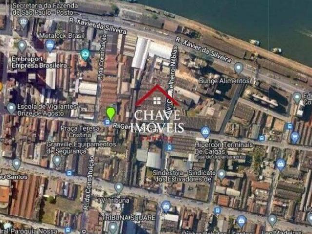 Terreno em Centro, Santos/SP de 223m² à venda por R$ 600.000,00