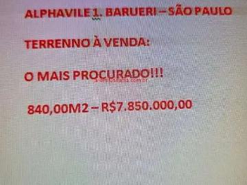 Terreno em Condomínio para Venda em Barueri/SP Alphaville