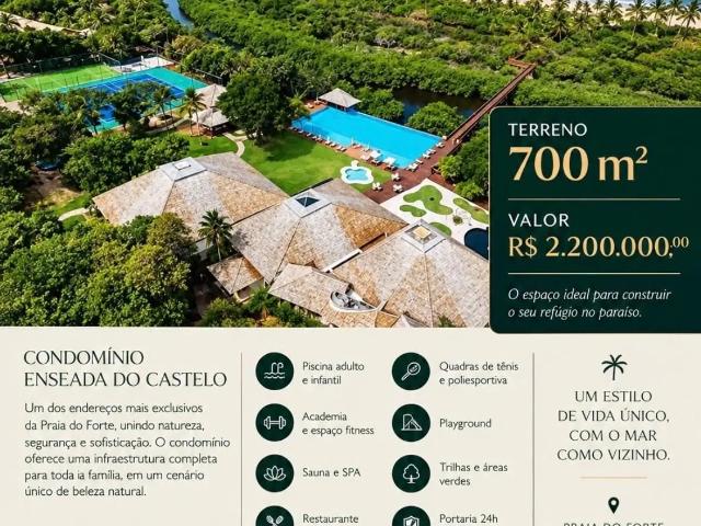 Terreno em Condomínio para Venda em Mata de São João/BA Praia do Forte