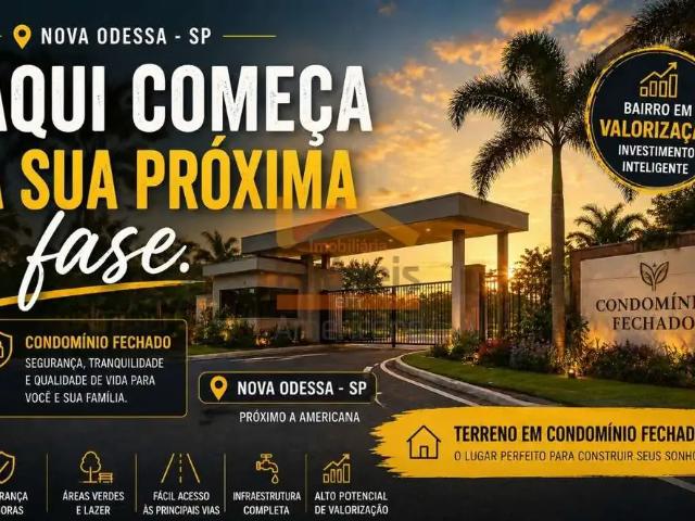 Terreno em Condomínio para Venda em Nova Odessa/SP Parque Fortaleza