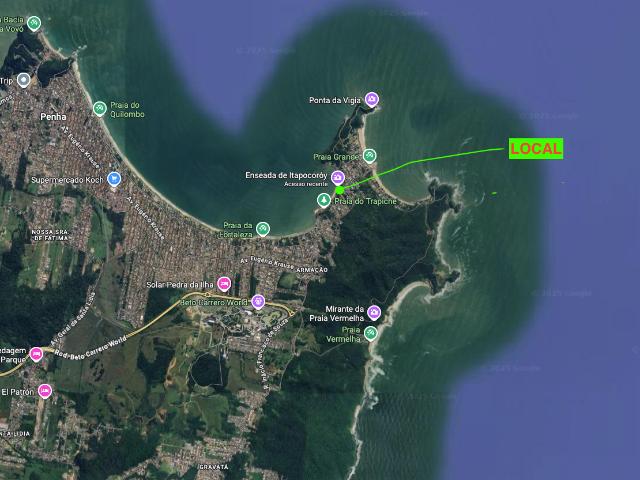 Terreno em Praia Da Armação, Penha/SC de 1793m² 1 quartos para locação R$ 13.000,00/mes