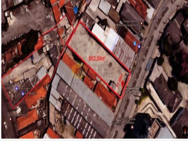 TERRENO EM SANTO AMARO FRENTE COM 17M² COM 902.50m² AT COMERCIAL OU RESIDENCIAL EXCELESTE LOCALIZA