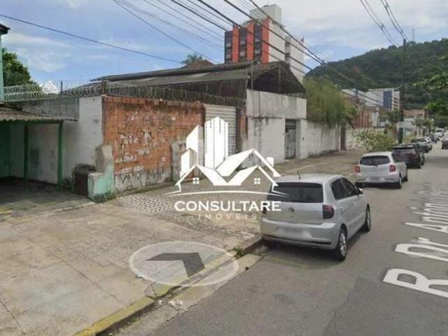 Terreno em Vila Matias, Santos/SP de 1600m² à venda por R$ 10.000.000,00