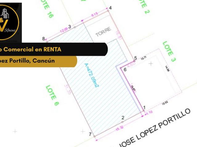 Terreno en Comercial en Renta, Av. Lopez Portillo, Canc?n