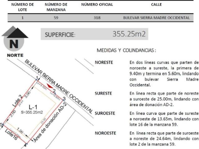 Terreno en Fraccionamiento Zanda