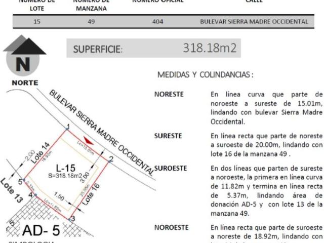 Terreno en Fraccionamiento Zanda