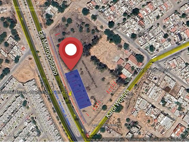 Terreno en Renta Eje Metropolitano, 2,313 m?
