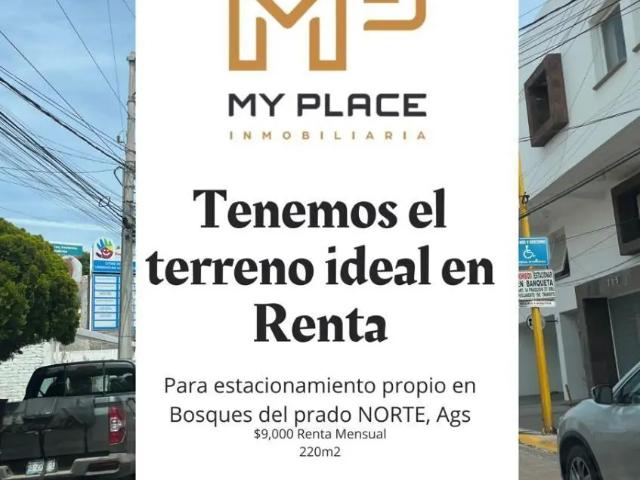 Terreno en RENTA en Bosques del Prado Norte para ESTACIONAMIENTO PARTICULAR