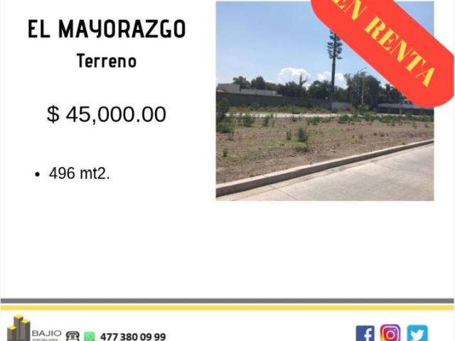 Terreno en renta en El Mayorazgo Residencial, León, Guanajuato