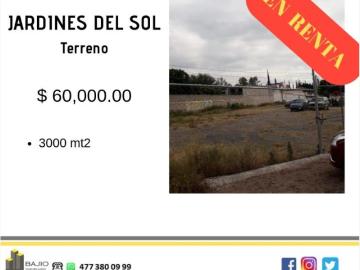 Terreno en renta en Jardínes del Sol, León, Guanajuato