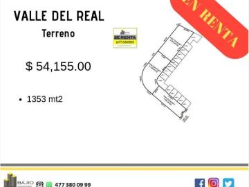 Terreno en renta en Valle del Real, León, Guanajuato
