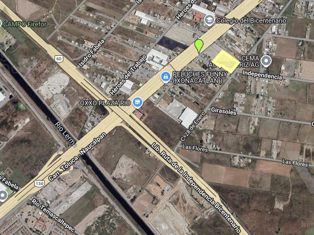 Terreno en renta sobre carretera Toluca Naucalpan