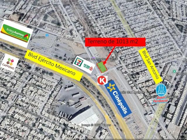 Terreno en RENTA zona comercial SAN ANTONIO, GOMEZ PALACIO