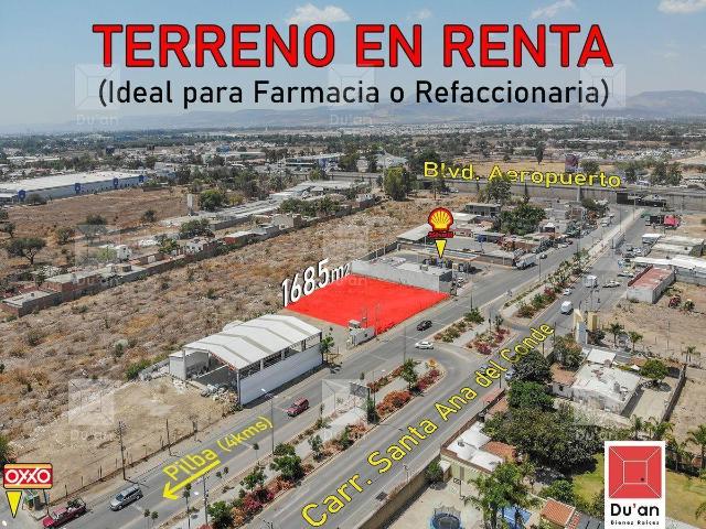 Terreno en Renta 1600 m2, Ideal para Farmacia o Refaccionaria
