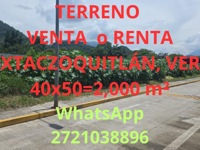 TERRENO EN VENTA o RENTA EN IXTACZOQUITLÁN, VER