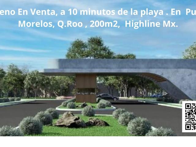 Terreno En Venta, a 10 Minutos de la Playa, en Puerto Morelos Q.Roo mx